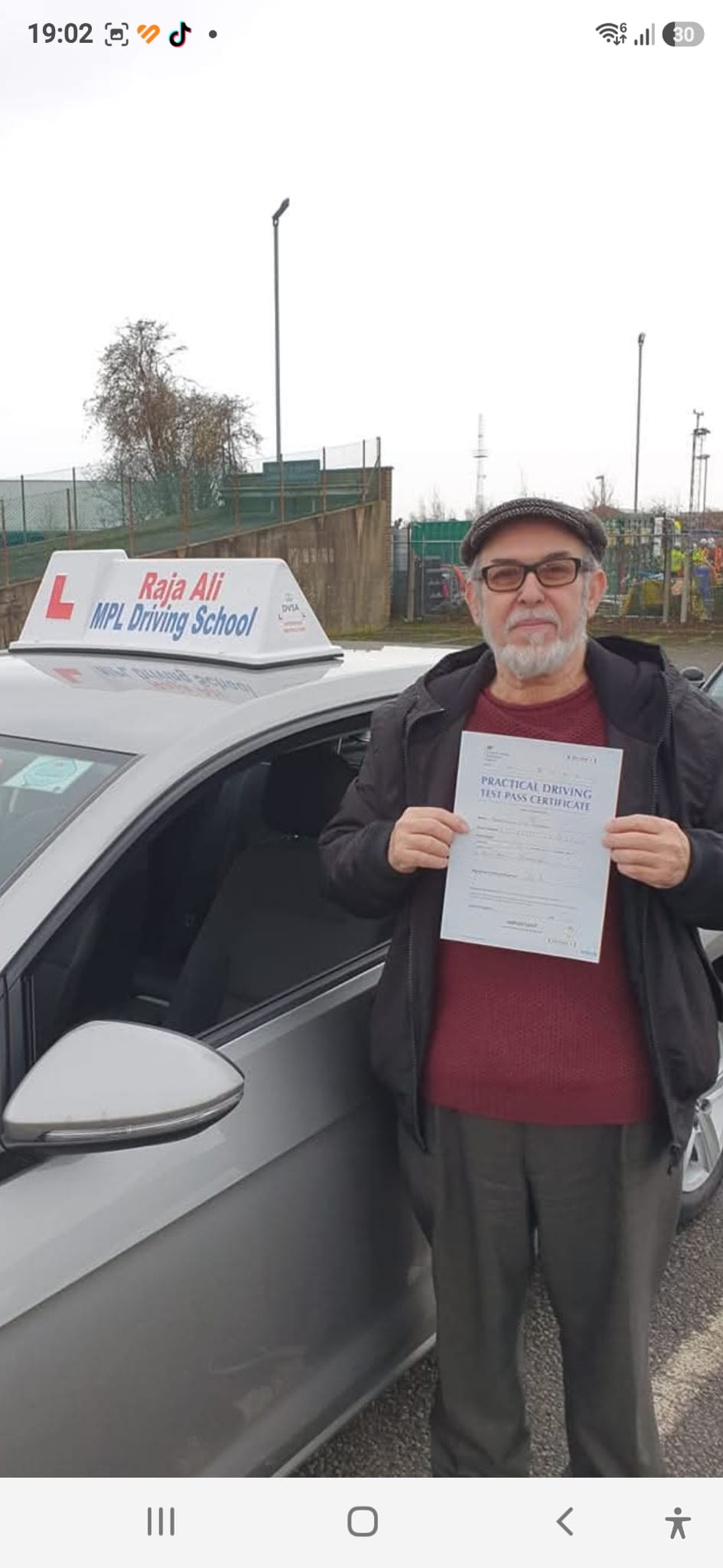 Happy Spot On Driver Training School student