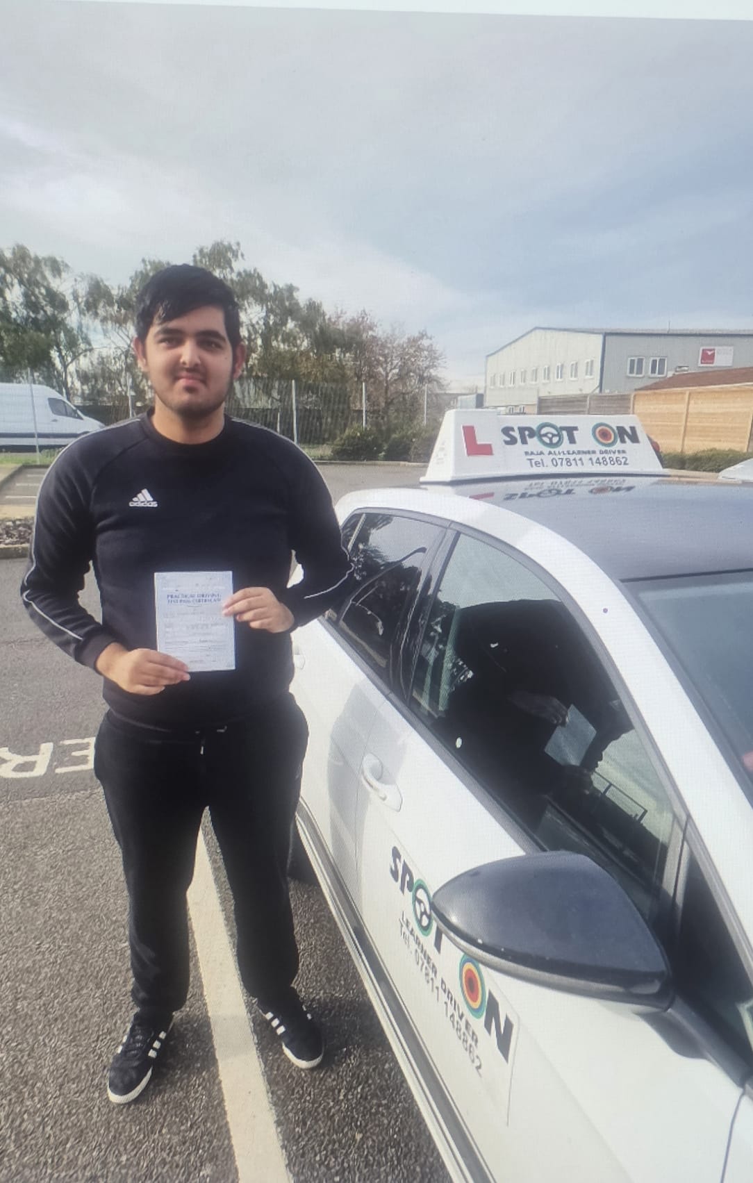 Successful learner driver after passing the driving test